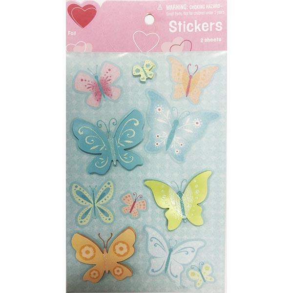 Butterfly Puffy Stickers With Glitter | Handmade DIY Paper Craft